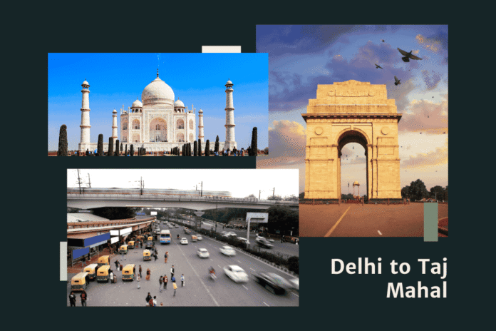 delhi to taj mahal distance