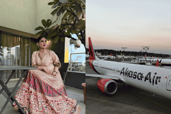 ravina tandon on flying air akasa ravina tandon on flying air akasa