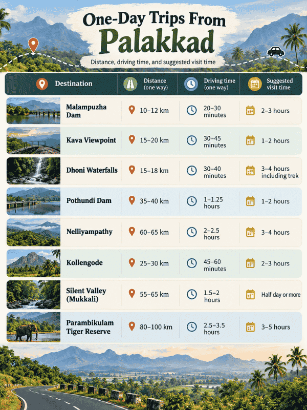 one day trips from palakkad